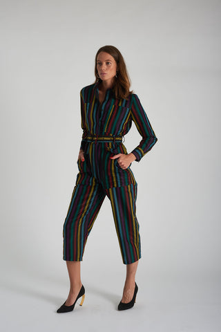 Gina Jumpsuit - Disco Stripe